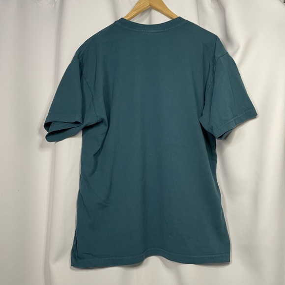 OBEY blue graphic tee w/ yellow sun sz L - Picture 2 of 12